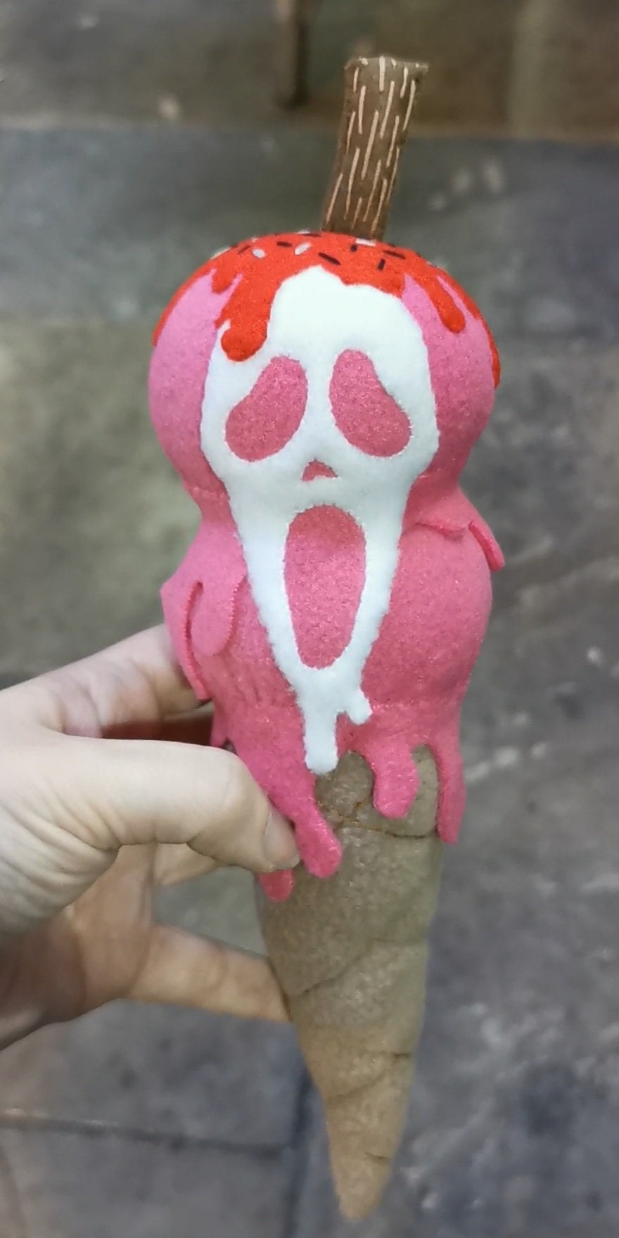 I-screams. Handmade plush ice cream cones inspired by horror characters